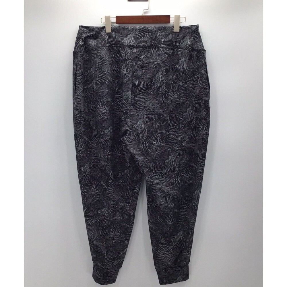Rachel Zoe Womens 3X Pull On Jogger Pants Black White Stretch Casual Travel - Picture 7 of 16